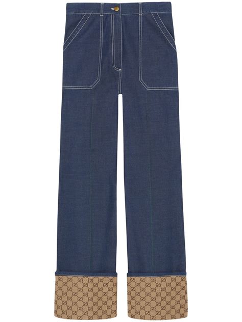 gucci denim jeans replica|gucci jeans farfetch.